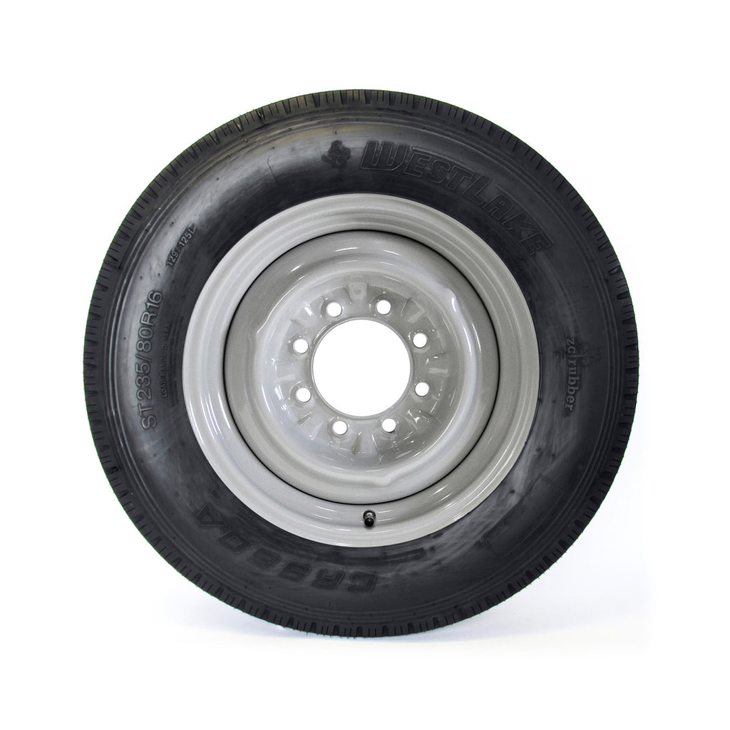 Pneu radial 235/85R16 14 plis LRG 4400 lbs Westlake et jante 16" 8 trous grise - RecreaShop