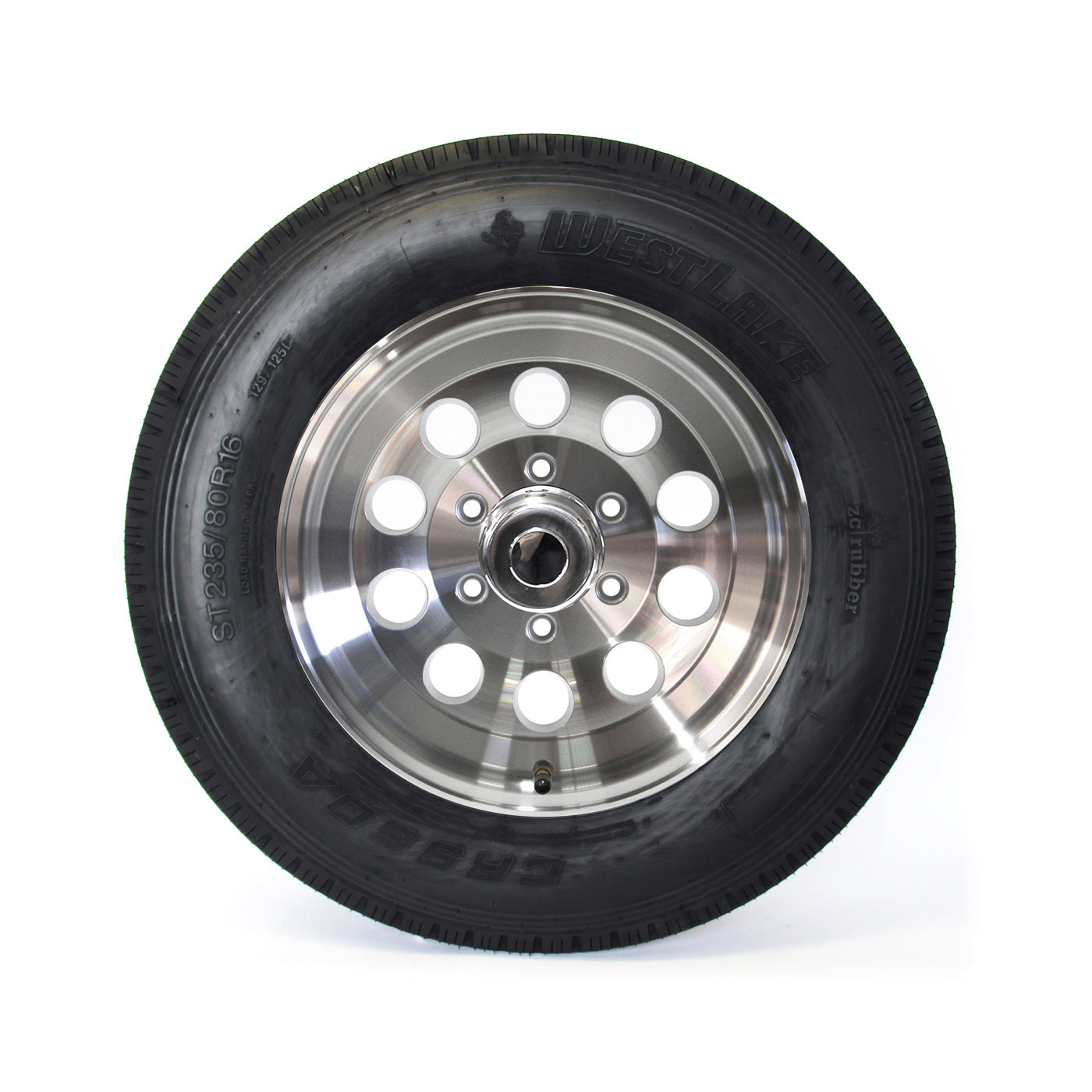 Pneu radial 235/80R16 14 plis LRG 4080 lbs Westlake et jante 16" 6 trous aluminium modulaire - RecreaShop