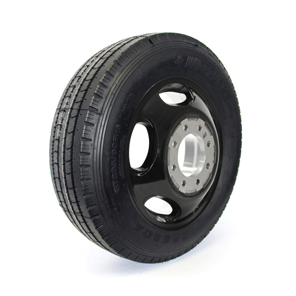 Pneu radial 235/80R16 14 plis LRG 4080 lbs Westlake et jante 16" 8 trous aluminium double - RecreaShop
