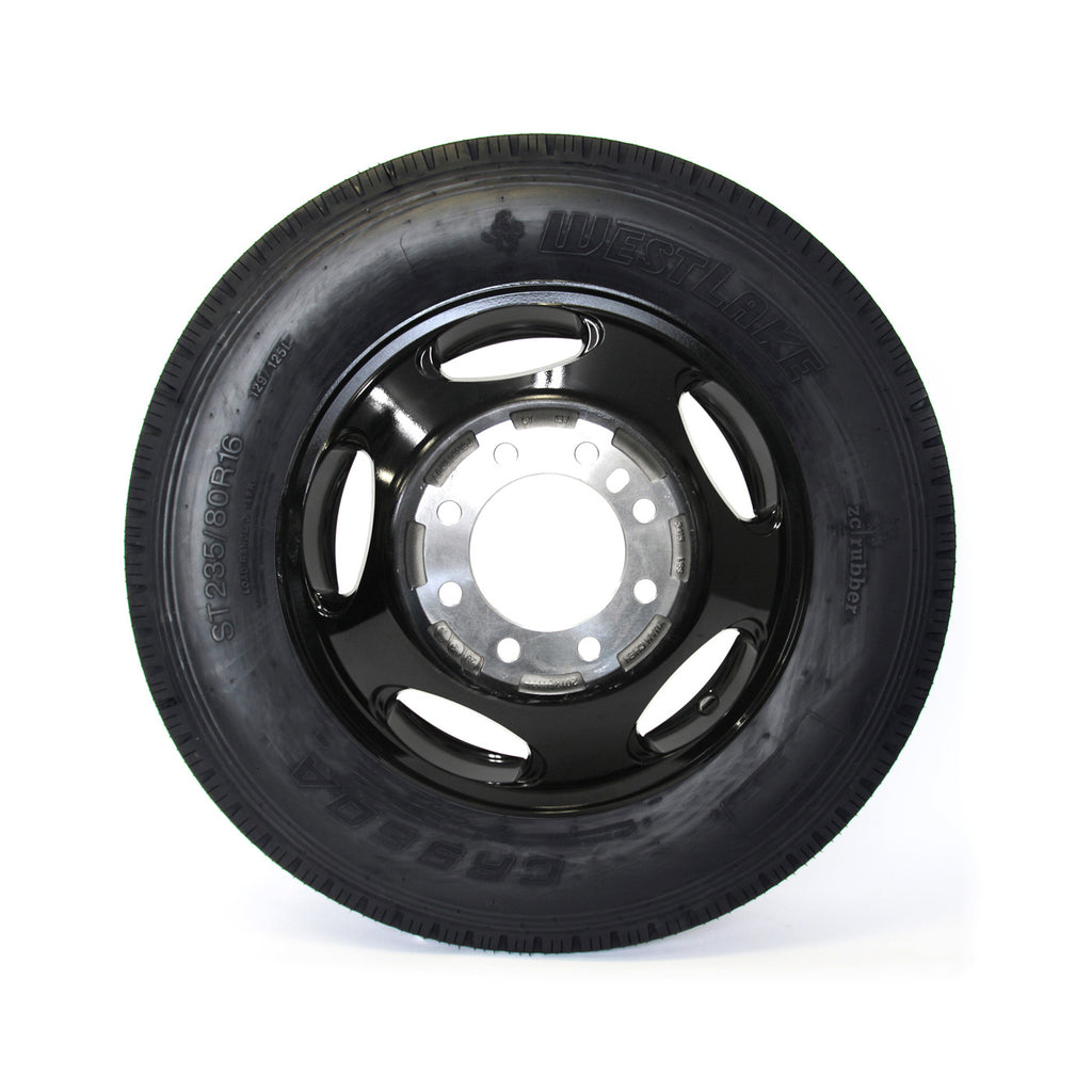 Pneu radial 235/80R16 14 plis LRG 4080 lbs Westlake et jante 16" 8 trous aluminium double - RecreaShop