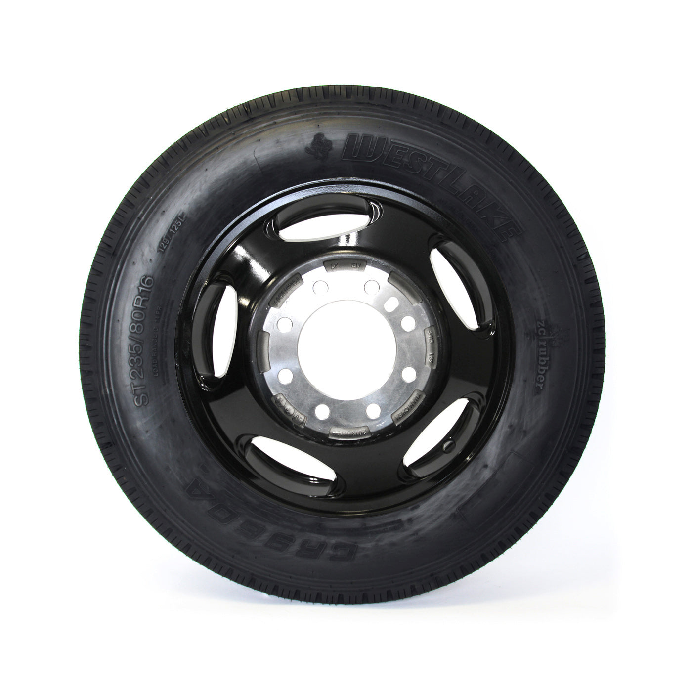Pneu radial 235/80R16 14 plis LRG 4080 lbs Westlake et jante 16" 8 trous aluminium double - RecreaShop