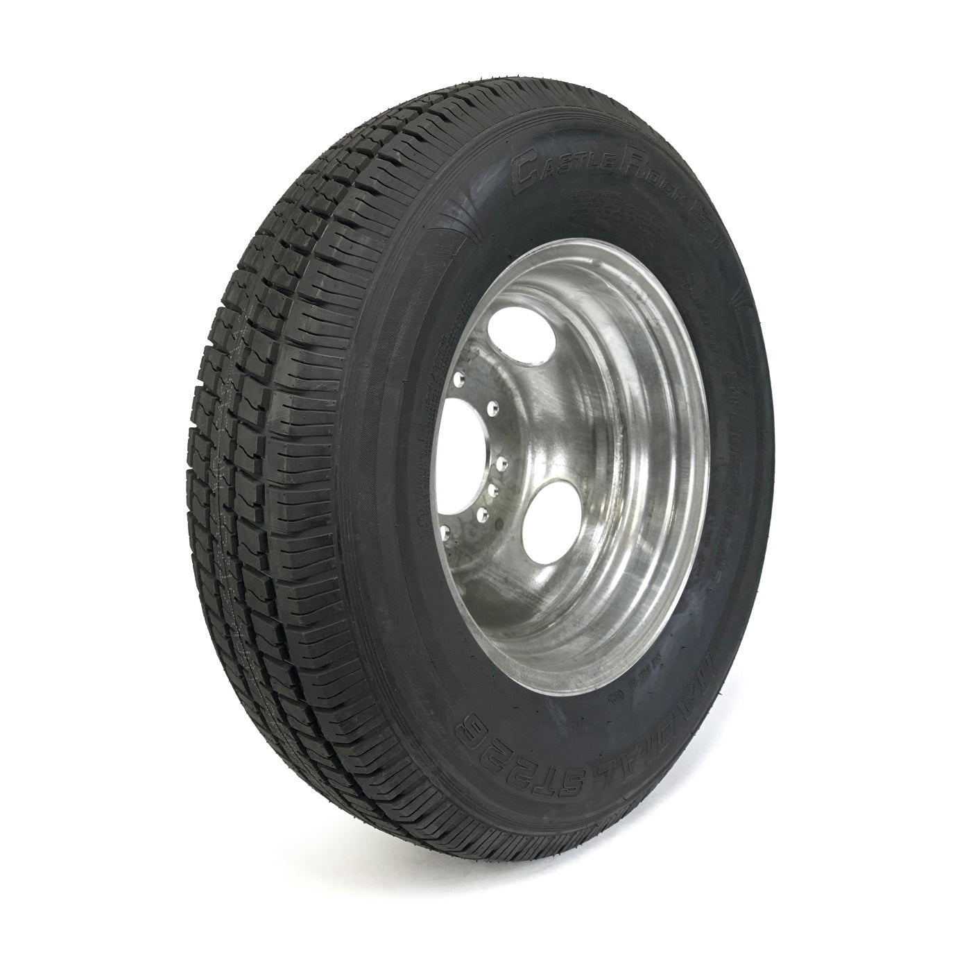 Pneu radial 235/80R16 10 plis LRE 3520 lbs Castle Rock et jante 16" 8 trous double galvanisée - RecreaShop