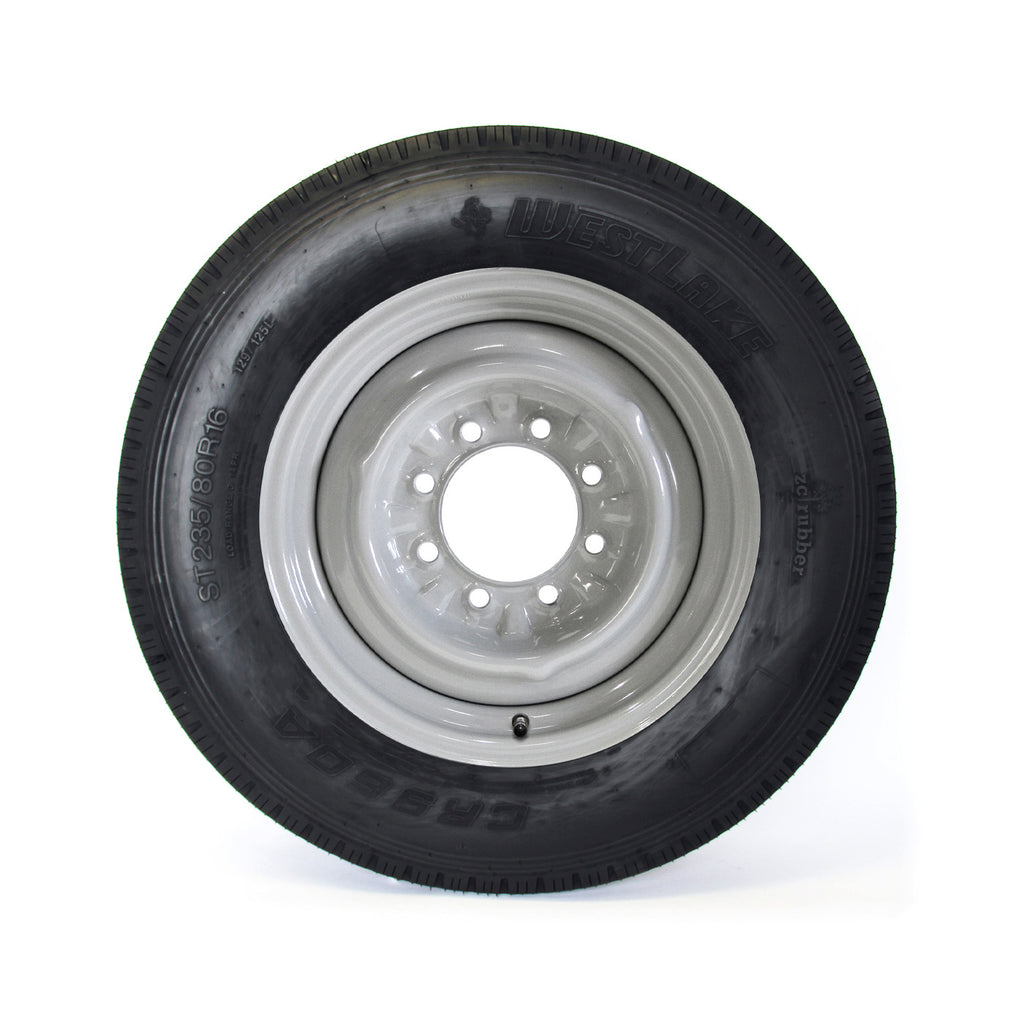 Pneu radial 235/80R16 14 plis LRG 4080 lbs Westlake et jante 16" 8 trous grise - RecreaShop