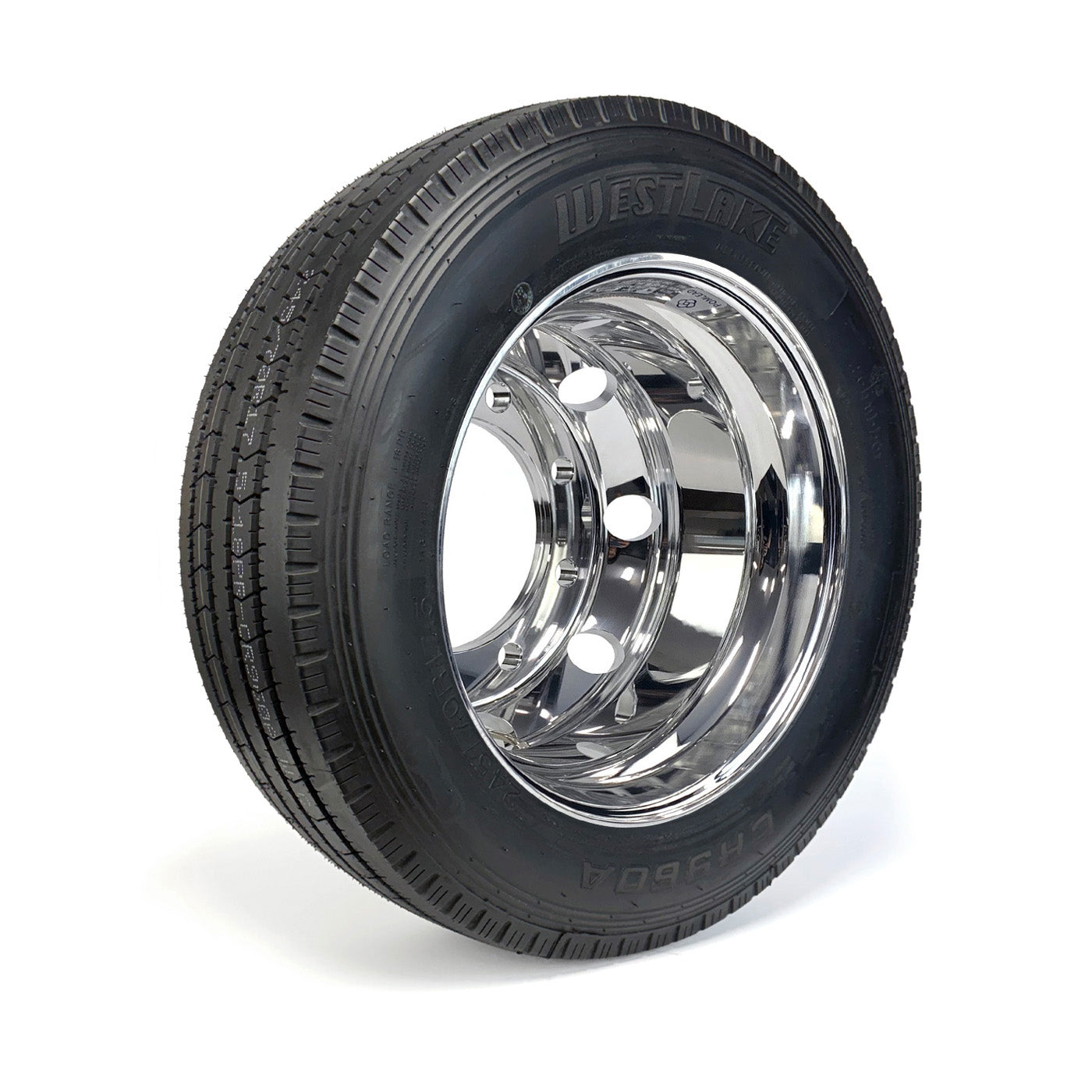 Pneu radial 245/70R175 18 plis LRJ 6005 lbs Westlake et jante 17 1/2" 8 trous double aluminium - RecreaShop