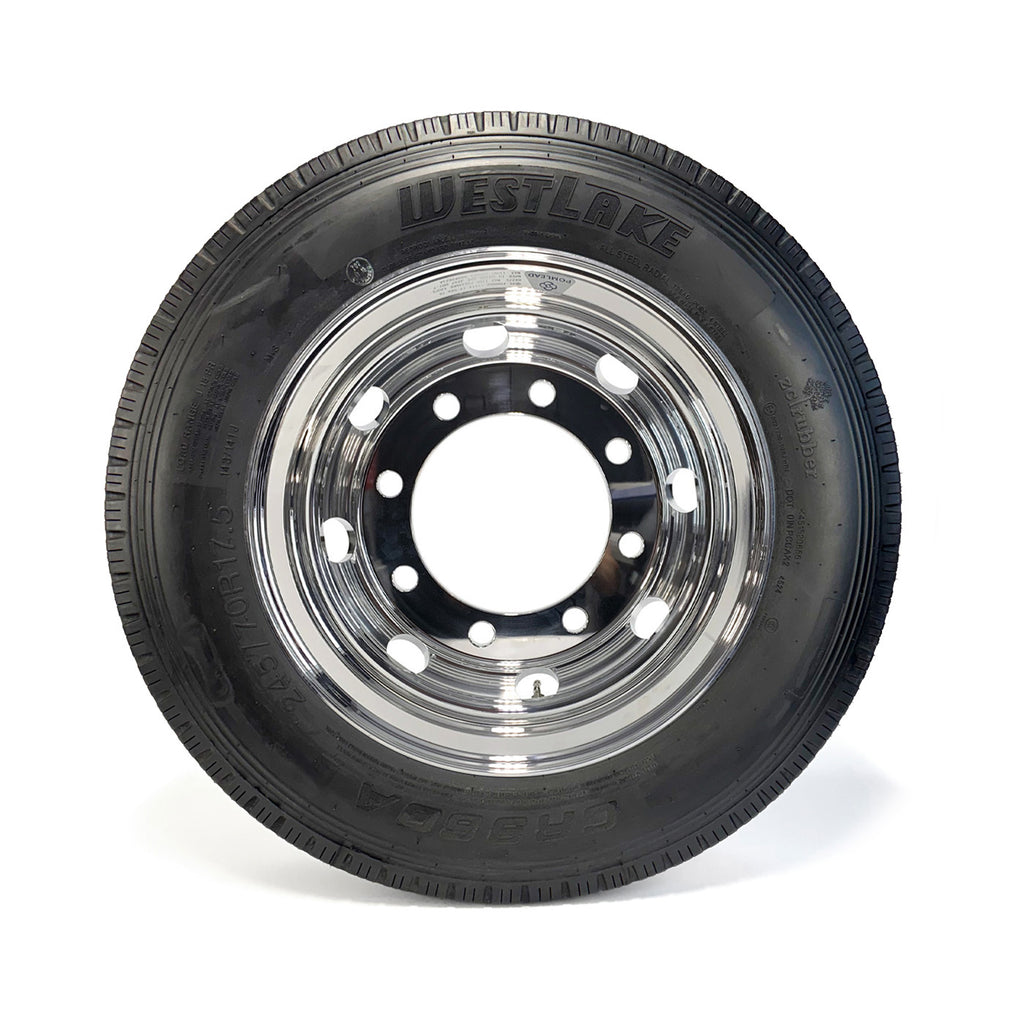 Pneu radial 245/70R175 18 plis LRJ 6005 lbs Westlake et jante 17 1/2" 8 trous double aluminium - RecreaShop