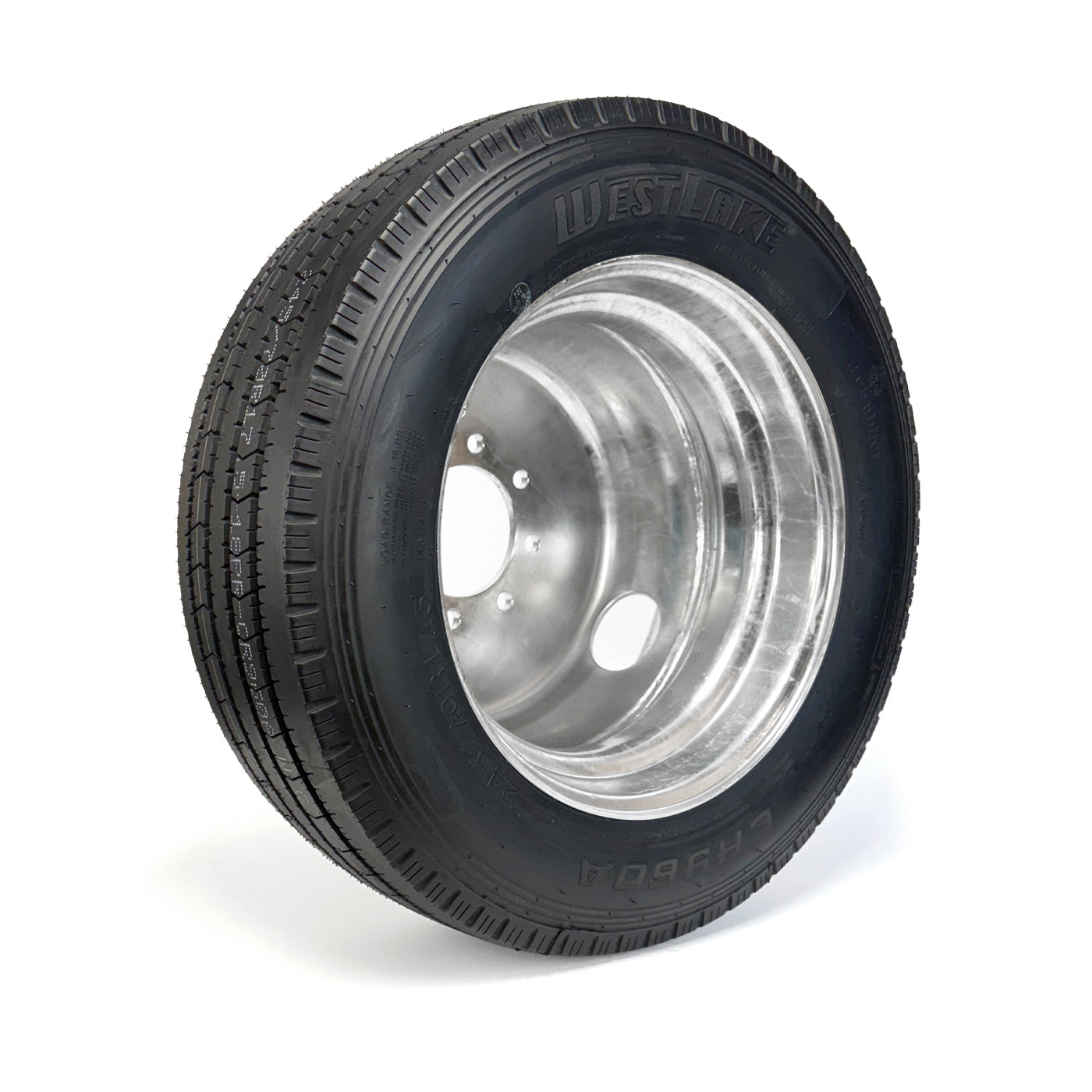 Pneu radial 245/70R175 18 plis LRJ 6005 lbs Westlake et jante 17 1/2" 8 trous B.C. 6,5" double galvanisée - RecreaShop