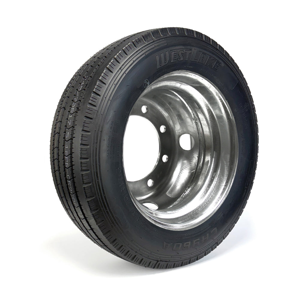 Pneu radial 245/70R175 18 plis LRJ 6005 lbs Westlake et jante 17 1/2" 8 trous double galvanisée - RecreaShop