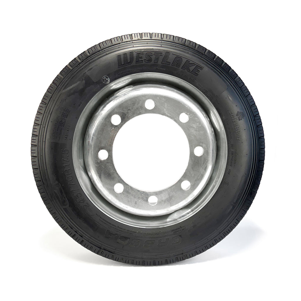 Pneu radial 245/70R175 18 plis LRJ 6005 lbs Westlake et jante 17 1/2" 8 trous double galvanisée - RecreaShop