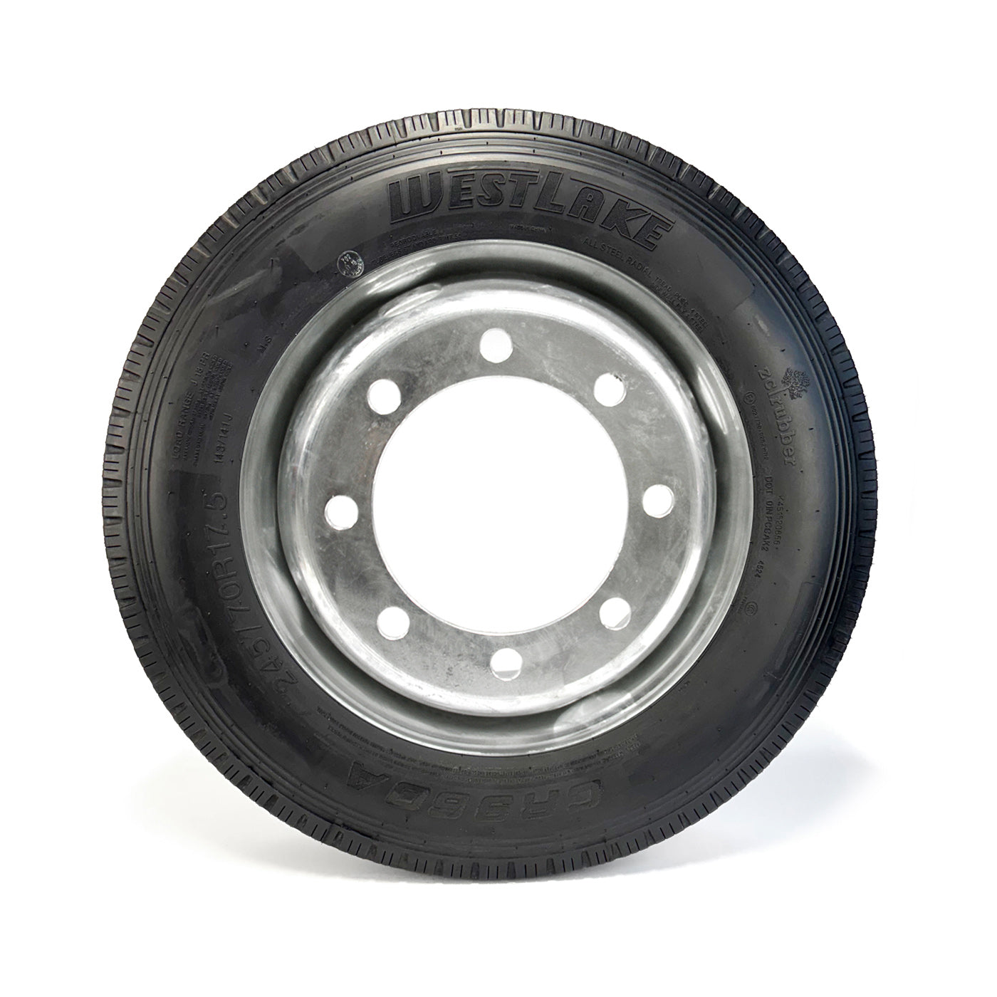 Pneu radial 245/70R175 18 plis LRJ 6005 lbs Westlake et jante 17 1/2" 8 trous double galvanisée - RecreaShop