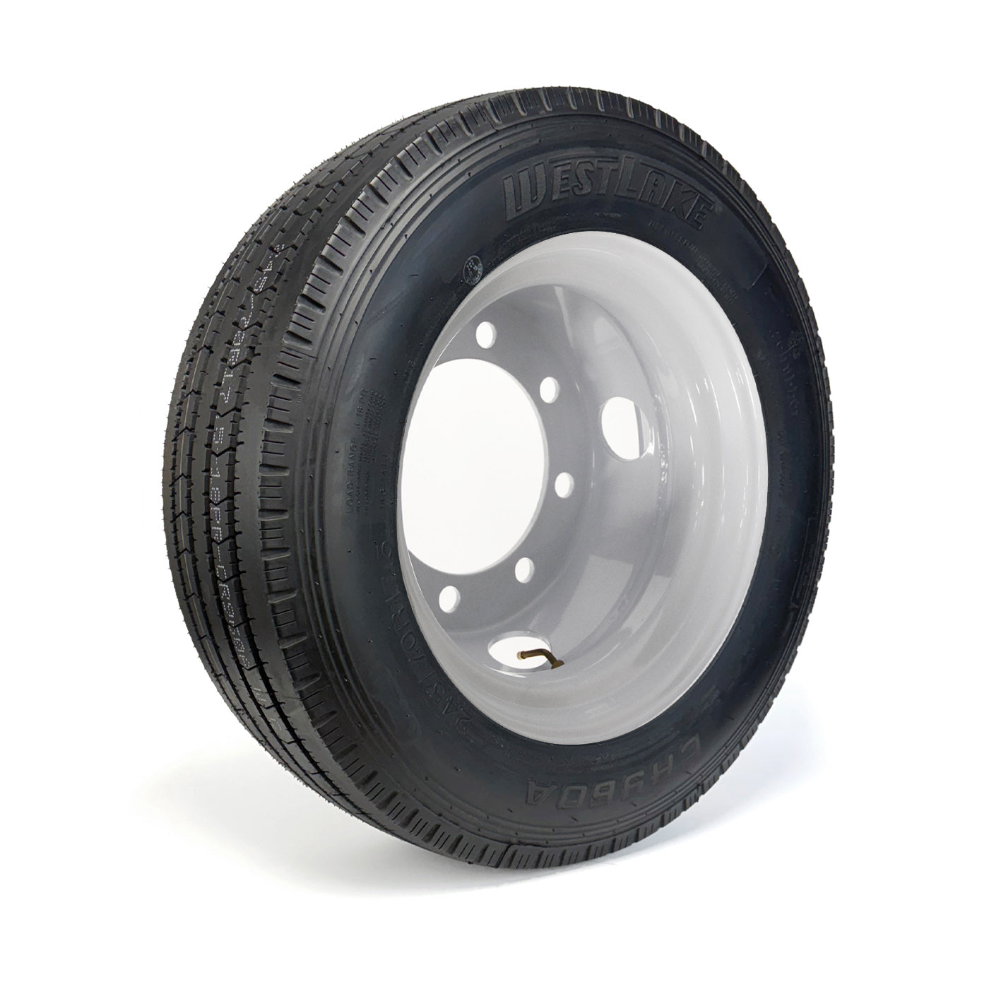 Pneu radial 245/70R175 18 plis LRJ 6005 lbs Westlake et jante 17 1/2" 8 trous double blanche - RecreaShop