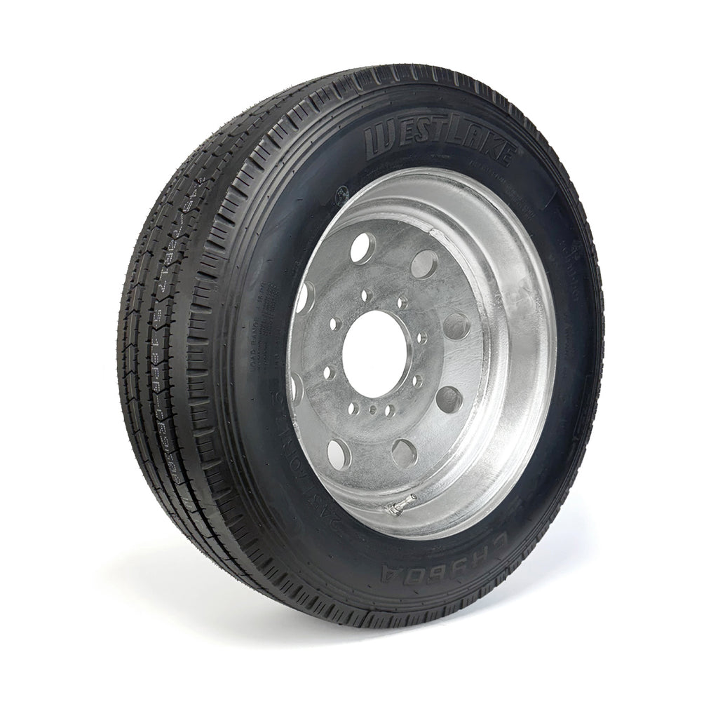 Pneu radial 245/70R175 18 plis LRJ 6005 lbs Westlake et jante 17 1/2" 8 trous galvanisée - RecreaShop