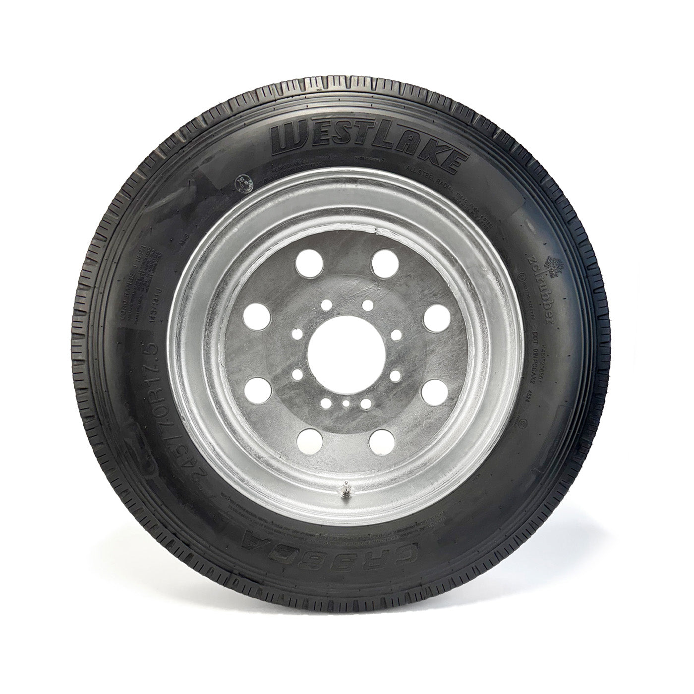 Pneu radial 245/70R175 18 plis LRJ 6005 lbs Westlake et jante 17 1/2" 8 trous galvanisée - RecreaShop