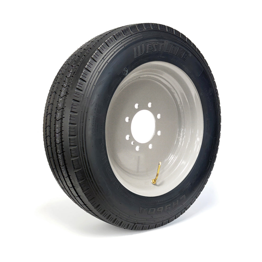 Pneu radial 245/70R175 18 plis LRJ 6005 lbs Westlake et jante 17 1/2" 8 trous blanche - RecreaShop