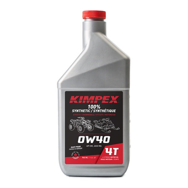 Kimpex Huile à moteur Motoneige/VTT 4-S100 0W40 0W40 - RecreaShop