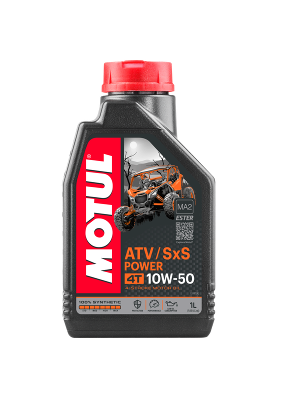 MOTUL ATV-SXS POWER 4T 100% SYNT 10W50 1L - Récréashop