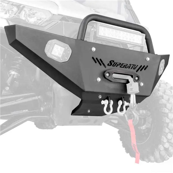 Super ATV Pare-chocs - Prêt pour treuil avec barre lumière Acier - CAN-AM (BRP) - RecreaShop