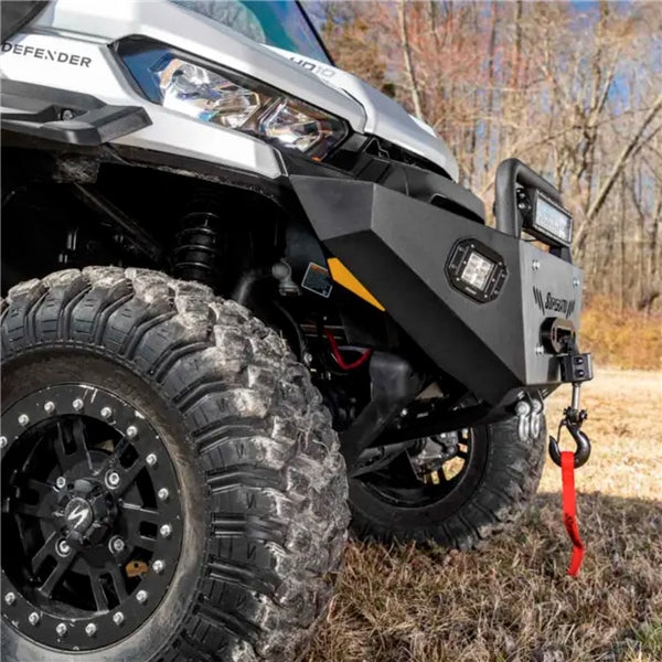 Super ATV Pare-chocs - Prêt pour treuil avec barre lumière Acier - CAN-AM (BRP)