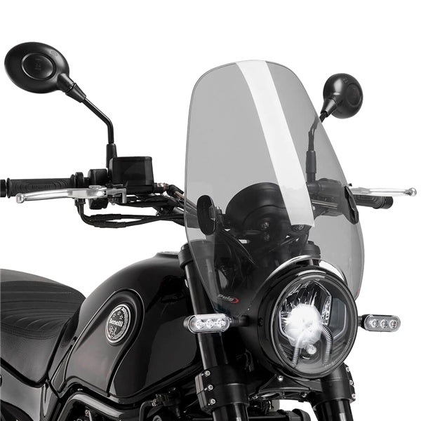 Puig Pare-brise Custom II APRILIA, BMW, DUCATI, HARLEY-DAVIDSON, HONDA, HUSQVARNA, HYOSUNG, INDIAN, KAWASAKI, MOTO GUZZI, SUZUKI, TRIUMPH, YAMAHA - Récréashop