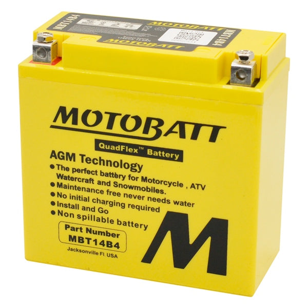 Motobatt Batterie AGM Quadflex MBT14B4 - RecreaShop