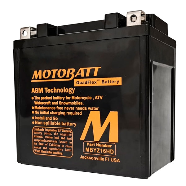 Motobatt Batterie AGM Quadflex MBYZ16HD - RecreaShop