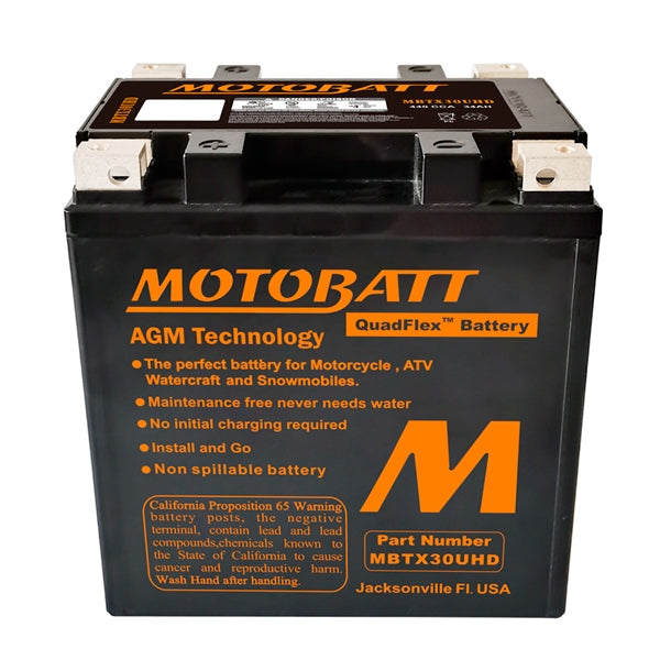 Motobatt Batterie AGM Quadflex MBTX30UHD - RecreaShop
