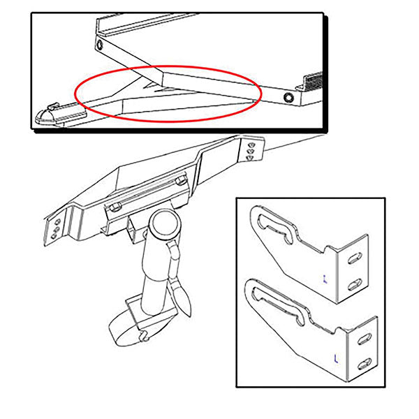Caliber V-Front Ramp Shield Adapter Kit for Triton Double Axle & SnoPro (CA0212)