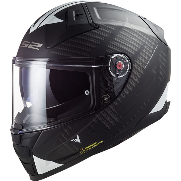 LS2 Casque intégral Citation II Splitter - Été Noir mat, Blanc - RecreaShop