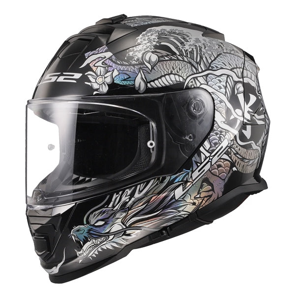 LS2 Casque intégral Assault Warrior - Été Argent, Noir - RecreaShop