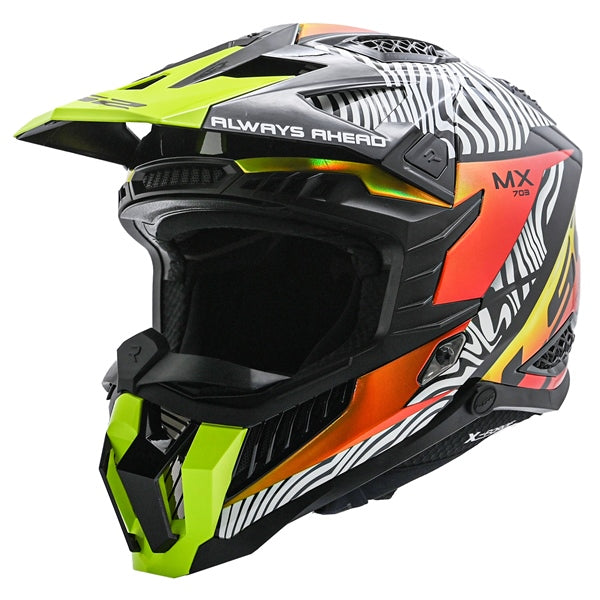 Casque hors-route X-Force Fan - Sans lunette Blanc, Noir, Orange, Jaune - RecreaShop
