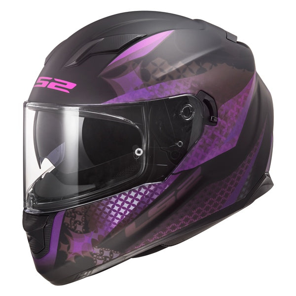 LS2 Casque intégral Stream Evo Lux - Été Noir mat, Rose - RecreaShop