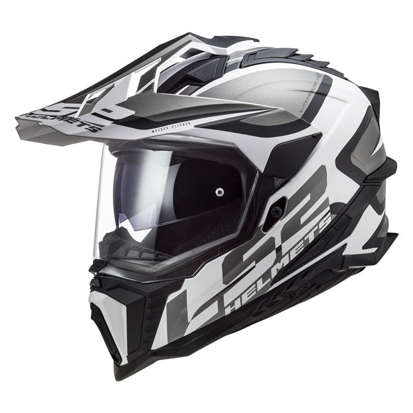 LS2 Casque hors-route Explorer Alter - Sans lunette Noir mat, Blanc - RecreaShop