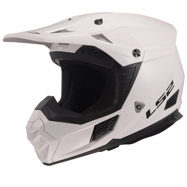 LS2 Casque Hors-Route COZ Solid - Sans lunette Blanc brillant - RecreaShop