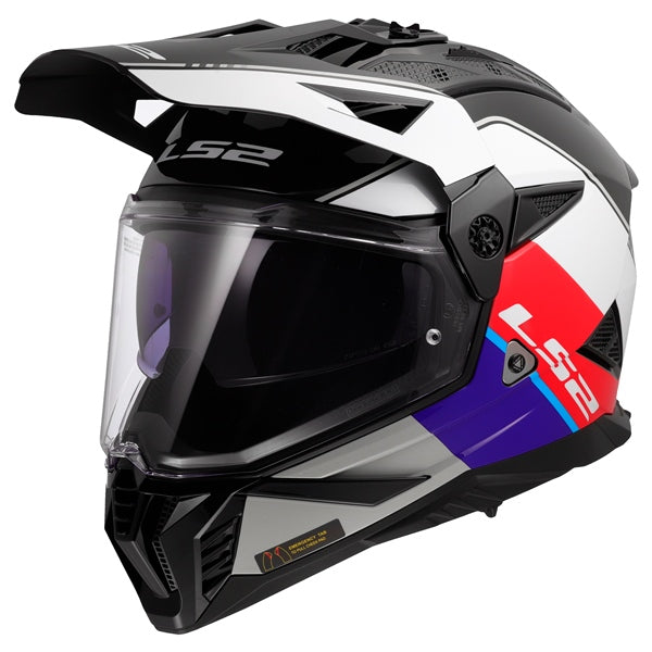 LS2 Casque hors-route Blaze II Rally - Sans lunette Rouge, Blanc, Bleu - RecreaShop