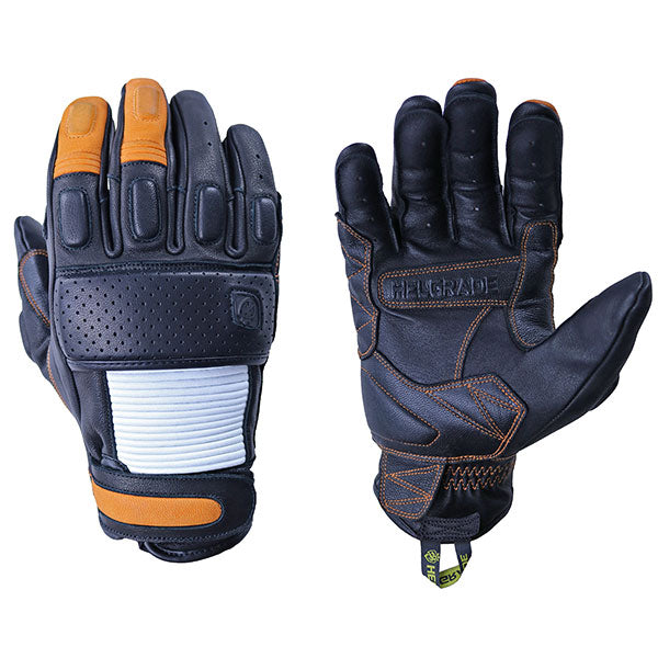 Gants de cuir Rourke Orange/Noir