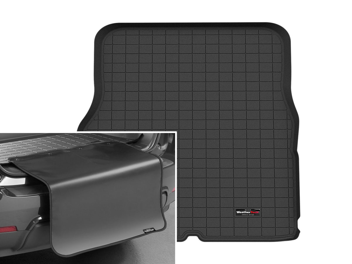 Tapis de coffre Cargo Liner derrière la 2e rangée noir avec protecteur de pare-chocs WeatherTech Tesla Model X 2021-2023, 2025 (6 passagers ou 7 passagers seulement) - Récréashop