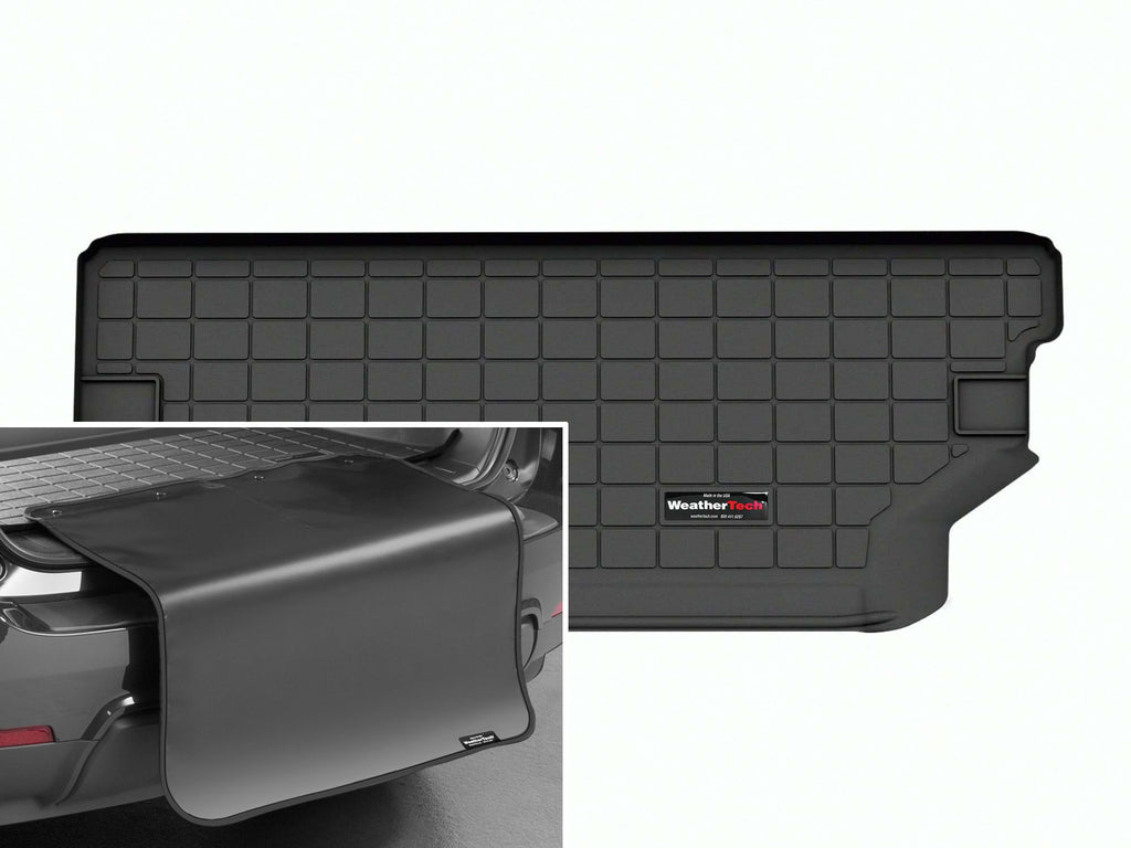 Tapis de coffre Cargo Liner derrière la 2e rangée noir avec protecteur de pare-chocs WeatherTech Land Rover Defender 90 2021-2025 - Récréashop