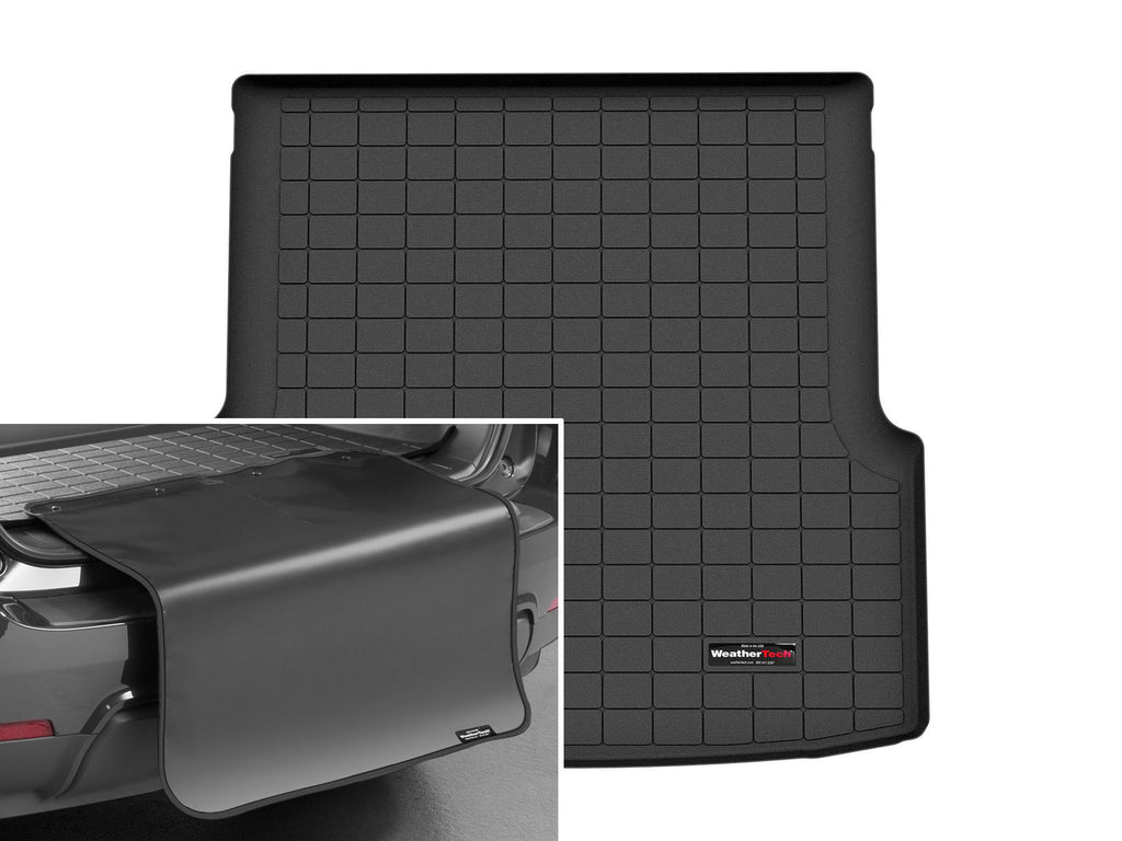 Tapis de coffre Cargo Liner derrière la 2e rangée noir avec protecteur de pare-chocs WeatherTech BMW i4 eDrive40 2022-2026 et autres véhicules - Récréashop