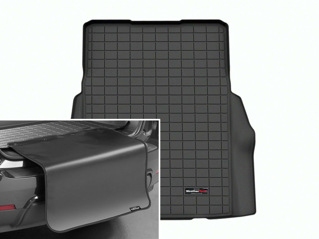 Tapis de coffre Cargo Liner noir avec protecteur de pare-chocs WeatherTech BMW i7 xDrive60 2023-2026 - Récréashop
