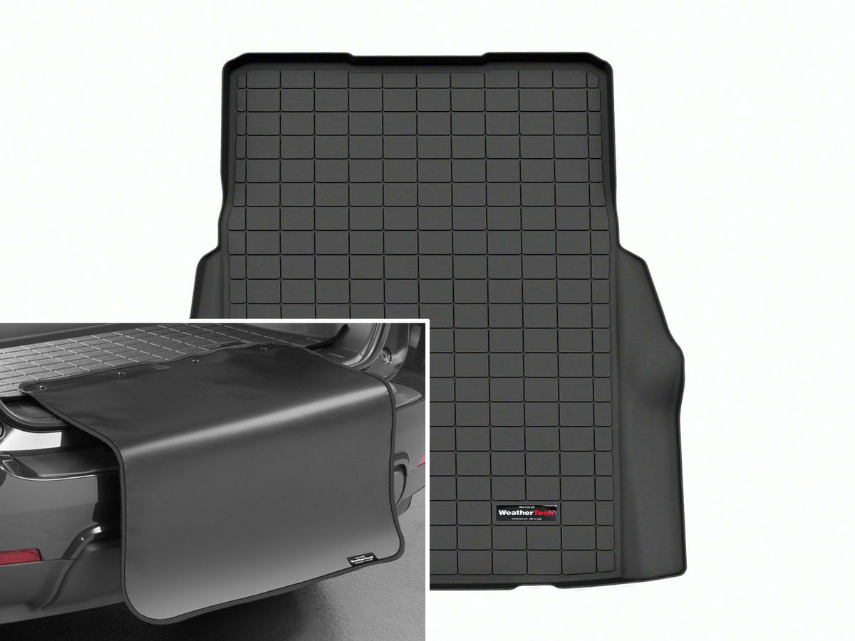 Tapis de coffre Cargo Liner noir avec protecteur de pare-chocs WeatherTech BMW i7 xDrive60 2023-2026 - Récréashop