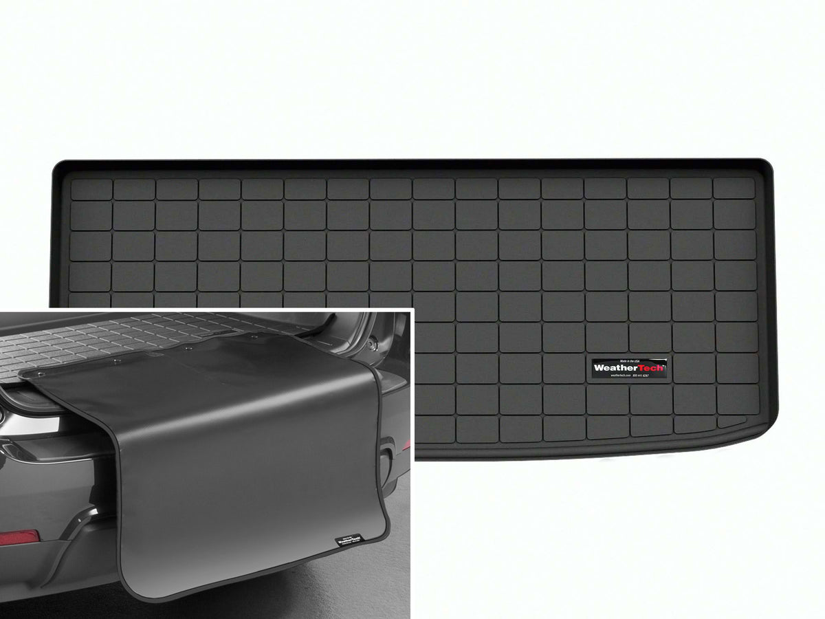 Tapis de coffre Cargo Liner derrière la 3e rangée noir avec protecteur de pare-chocs WeatherTech Honda Pilot 2023-2026 - Récréashop