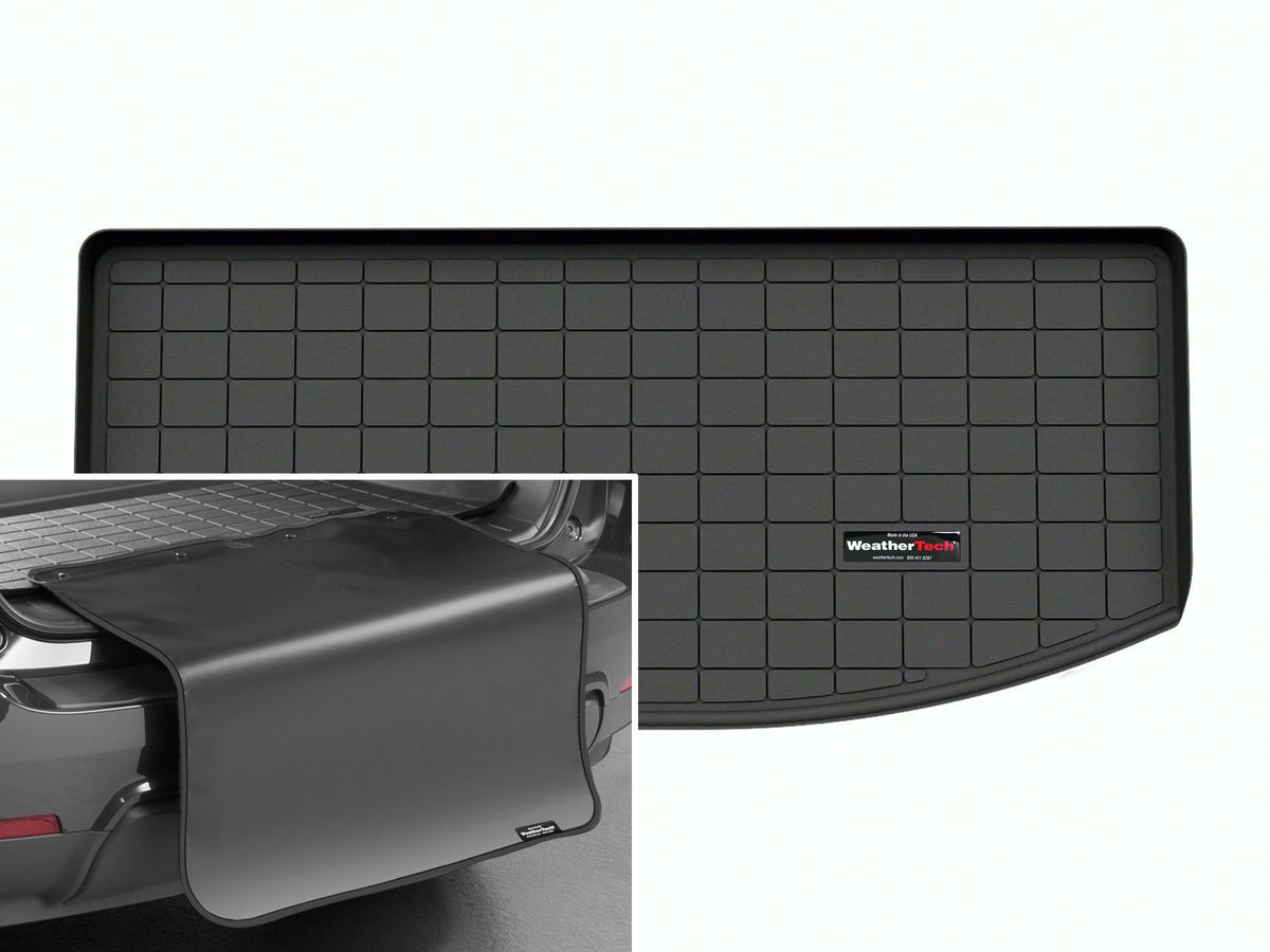 Tapis de coffre Cargo Liner derrière la 3e rangée noir avec protecteur de pare-chocs WeatherTech Mazda CX-90 Mild Hybrid 2024-2026 / Mazda CX-90 Plug-In Hybrid 2024-2026 - Récréashop