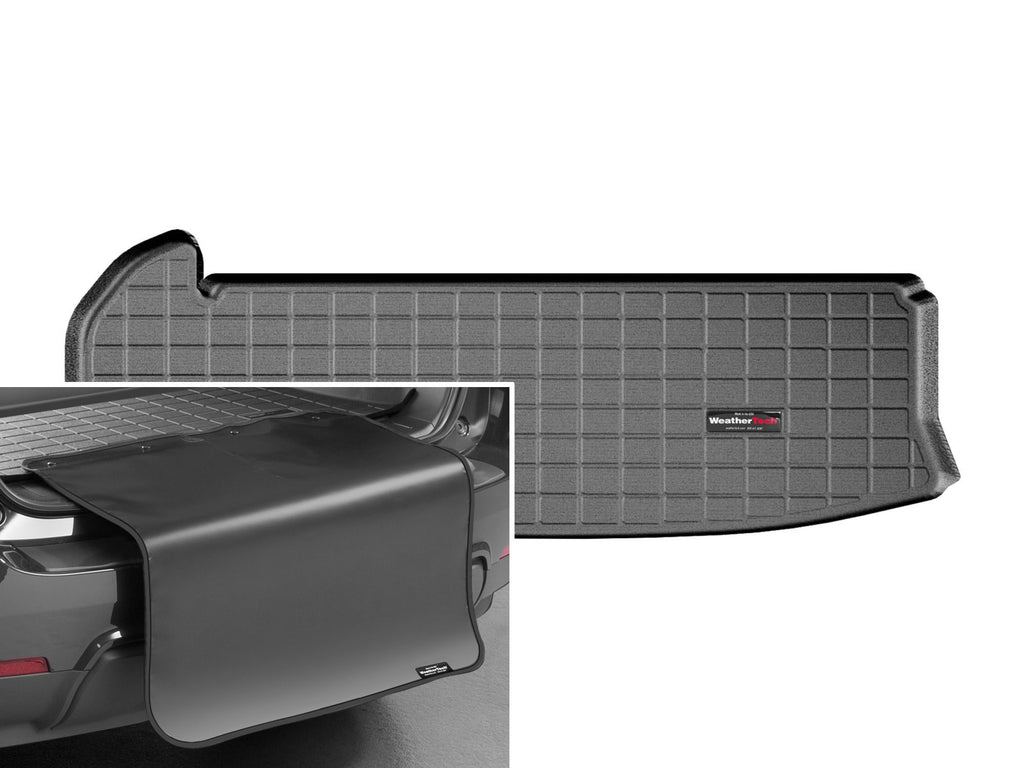 Tapis de coffre Cargo Liner derrière la 3e rangée noir avec protecteur de pare-chocs WeatherTech Toyota Highlander 2014-2019 - Récréashop