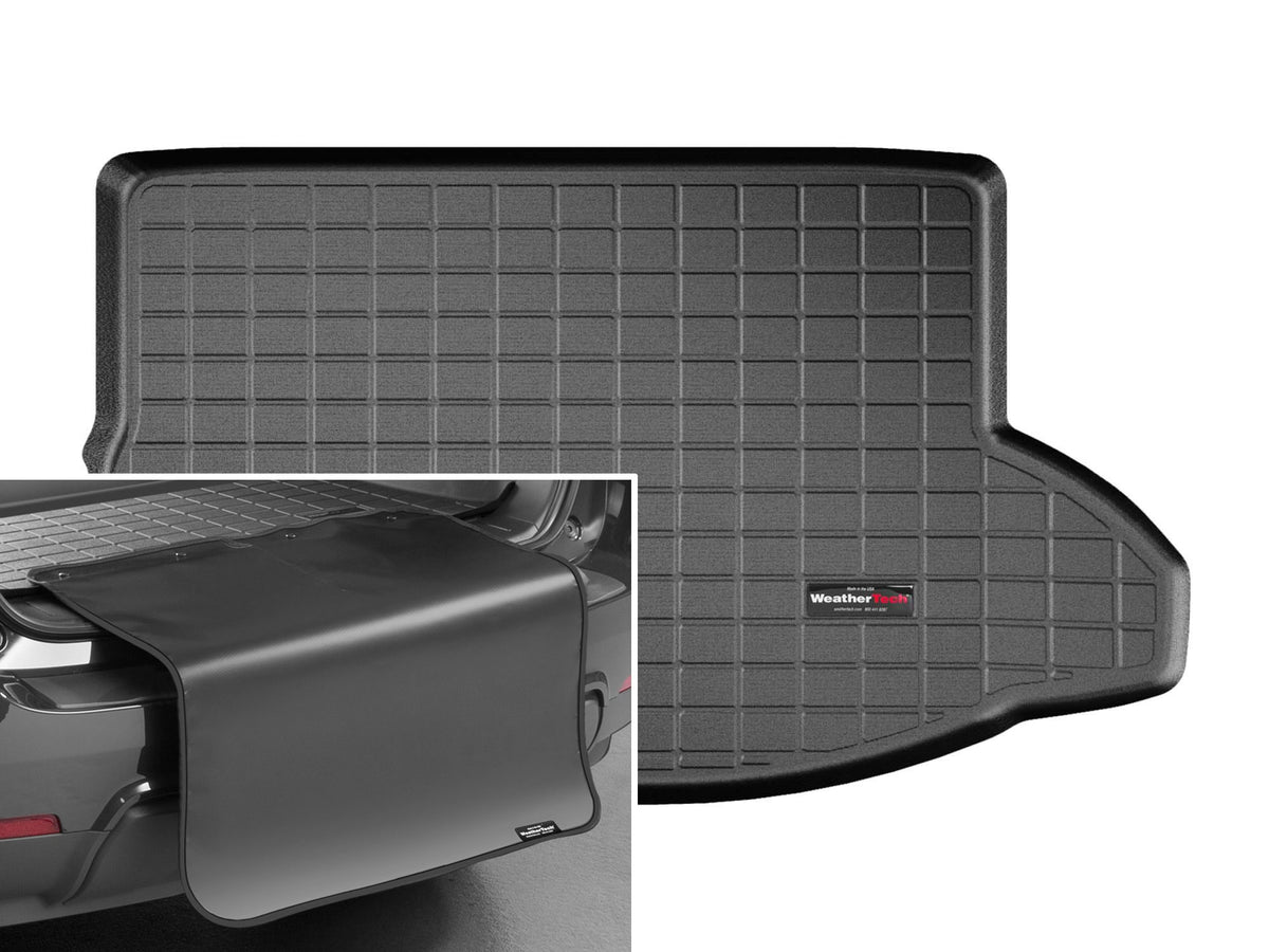 Tapis de coffre Cargo Liner noir avec protecteur de pare-chocs WeatherTech Audi A3 2015-2020 (selon la version, voir compatibilité) - Récréashop