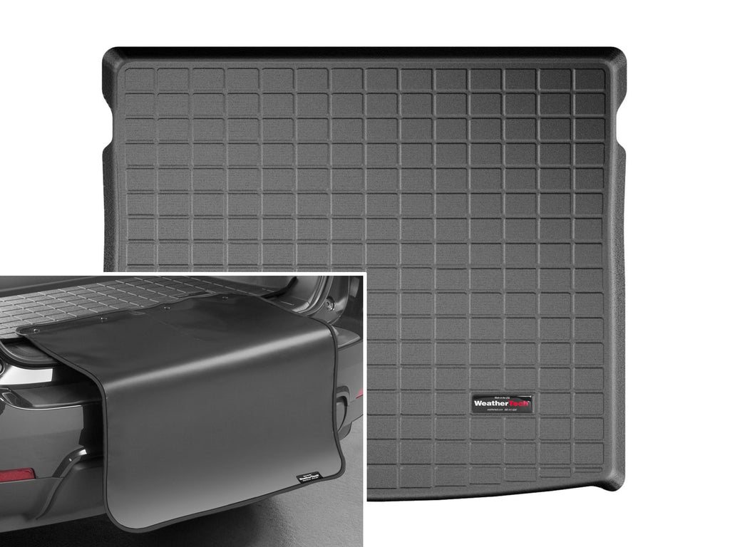 Tapis de coffre Cargo Liner derrière la 2e rangée noir avec protecteur de pare-chocs WeatherTech BMW X1 28i 2016-2027 / BMW X1 M35i 2024-2027 (2016-2022 : sans banquette arrière ajustable seulement) - Récréashop