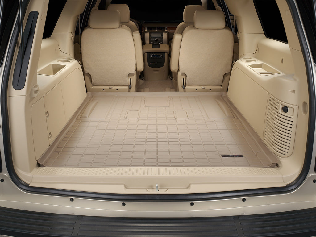 Tapis de coffre Cargo Liner derrière la 2e rangée beige WeatherTech Cadillac Escalade ESV 2007-2014 et autres  - Récréashop