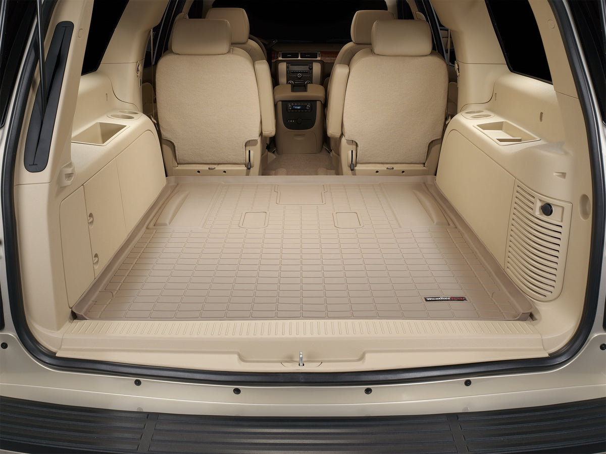 Tapis de coffre Cargo Liner derrière la 2e rangée beige WeatherTech Cadillac Escalade ESV 2007-2014 et autres  - Récréashop