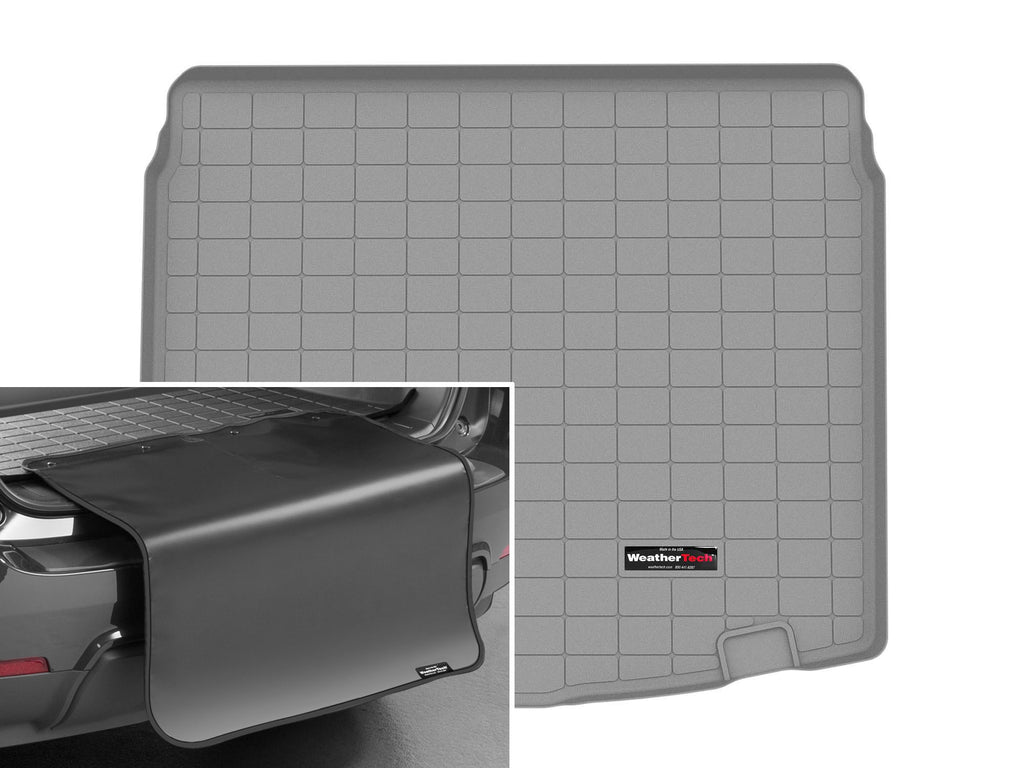 Tapis de coffre Cargo Liner derrière la 2e rangée gris avec protecteur de pare-chocs WeatherTech Toyota Corolla Cross 2022-2026 / Toyota Corolla Cross Hybrid 2023-2026 (traction intégrale seulement) - Récréashop