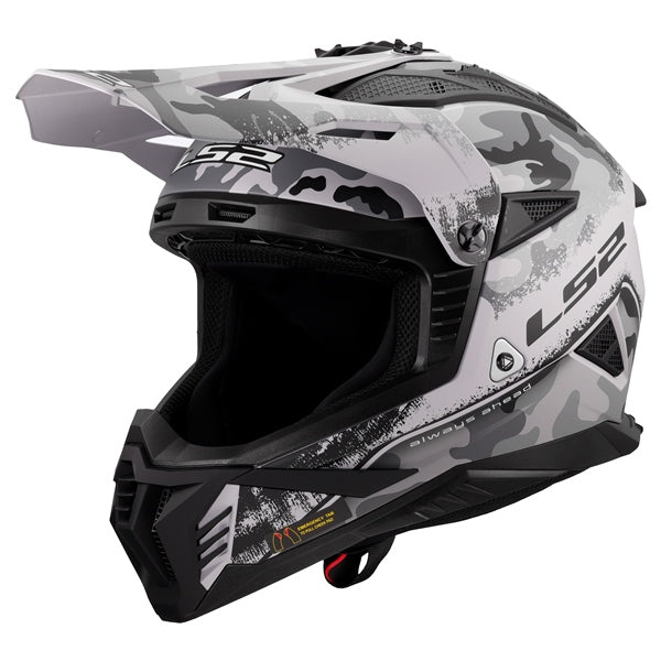 LS2 Casque hors-route Gate II Carbine - Sans lunette Gris, Noir - RecreaShop