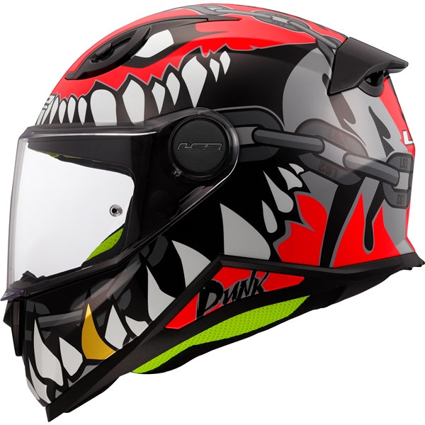 LS2 Casque intégral FF812 Kid - Junior Punk - Été Gris, Rouge - RecreaShop