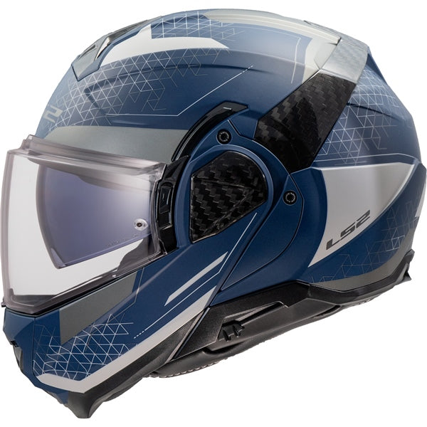 LS2 Casque modulaire Advant II Astral Bleu marine mat, Gris - RecreaShop